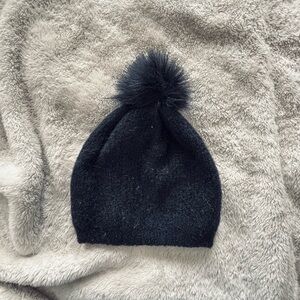 Cozy Black Knit Beanie with Pom Pom